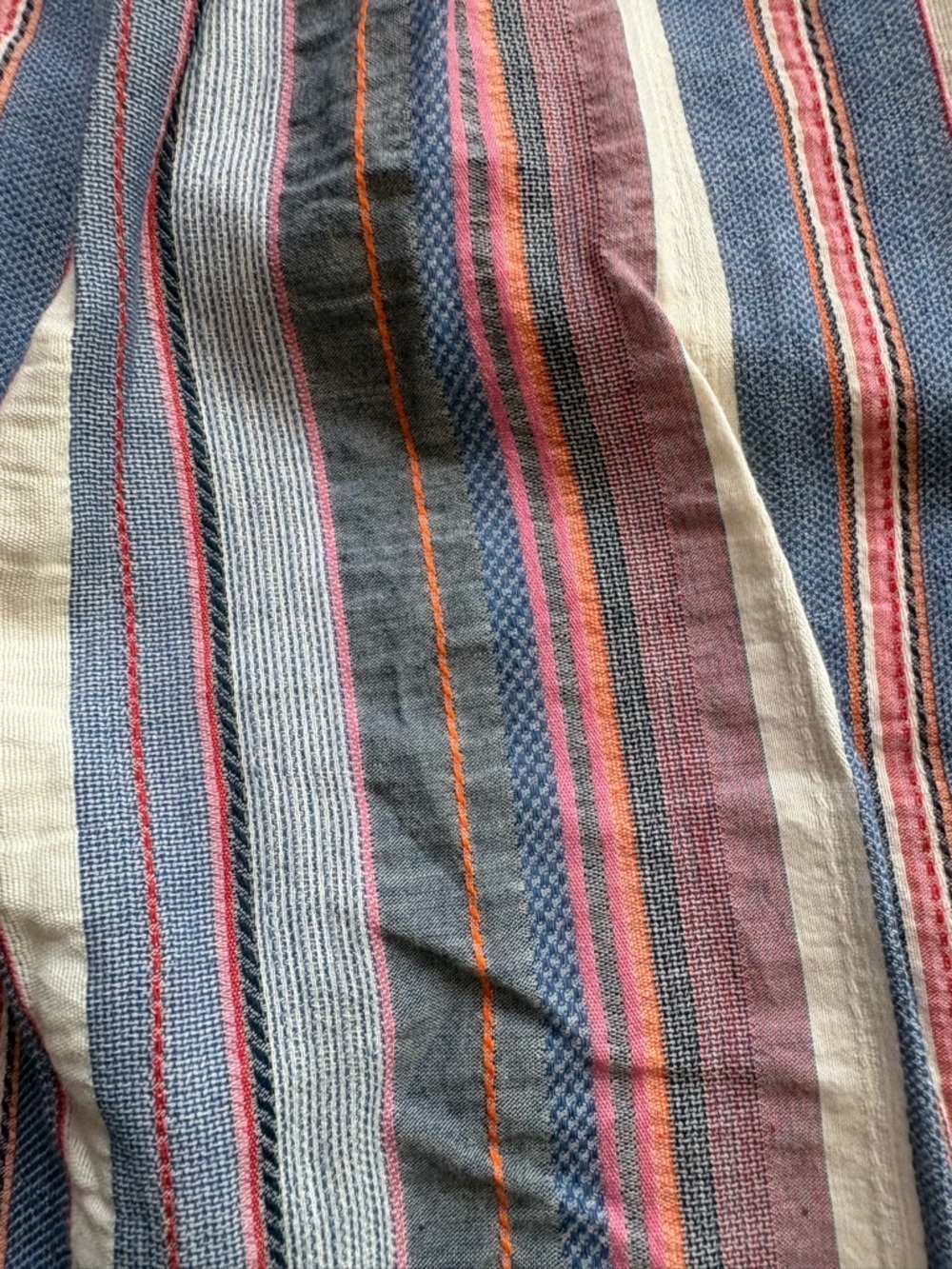 Parker Off-Shoulder Striped Mini Dress in Blue, pink and orange - size S - Picture 4 of 8